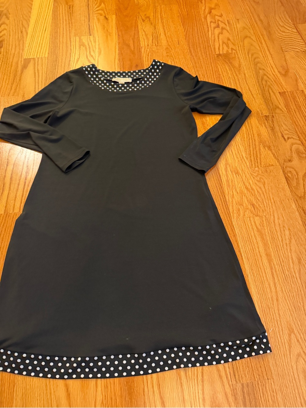 Michael Michael Kors Black Dress with Polka Dot Trim